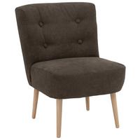 Sessel Fiona - Dunkelbraun/Buchefarben, Design, Textil (58/78/68cm) - Max Winzer