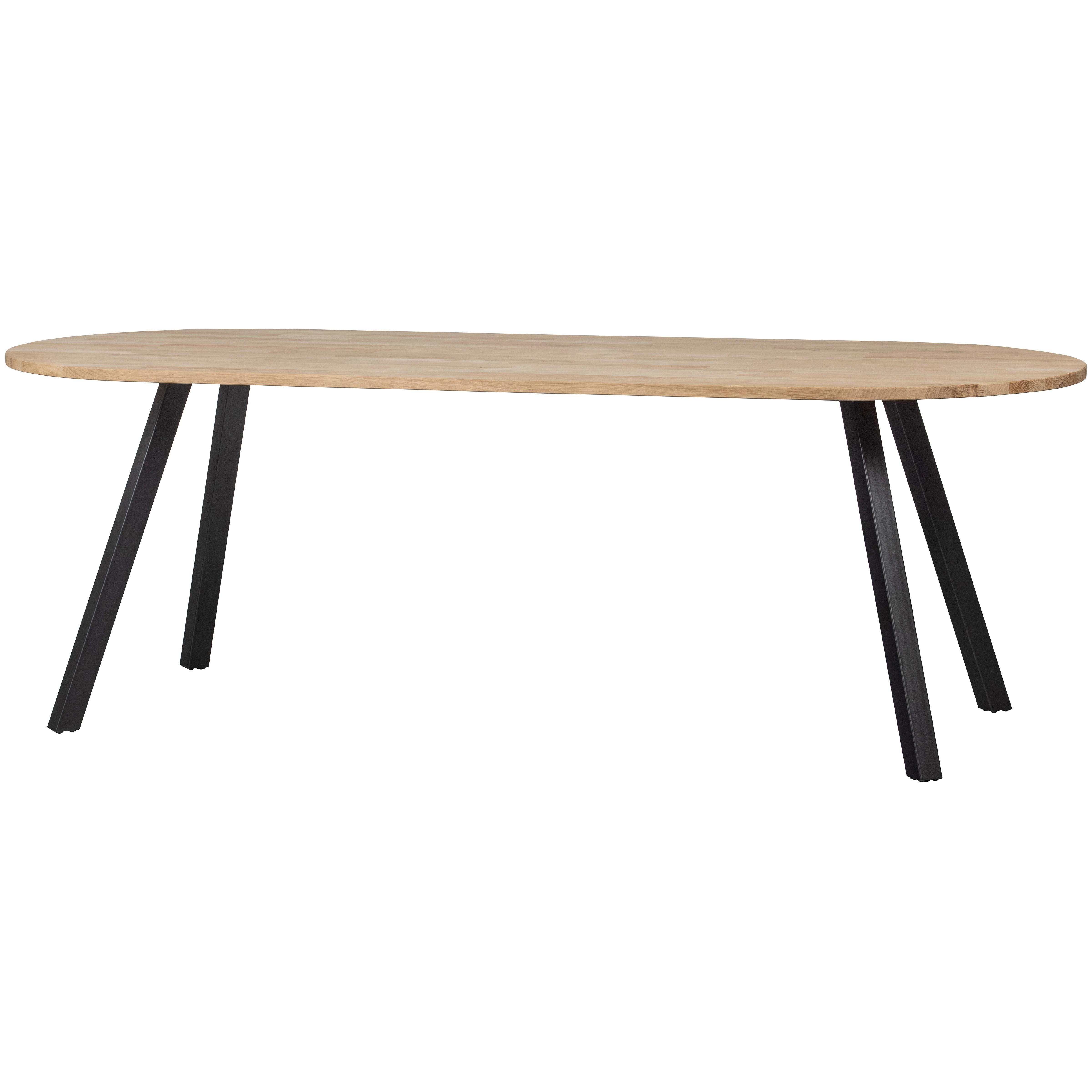 Esstisch Tablo Eichefarben L: 220 Cm - Eichefarben/Schwarz, Design, Holz/Metall (220/90/75cm) - Livetastic