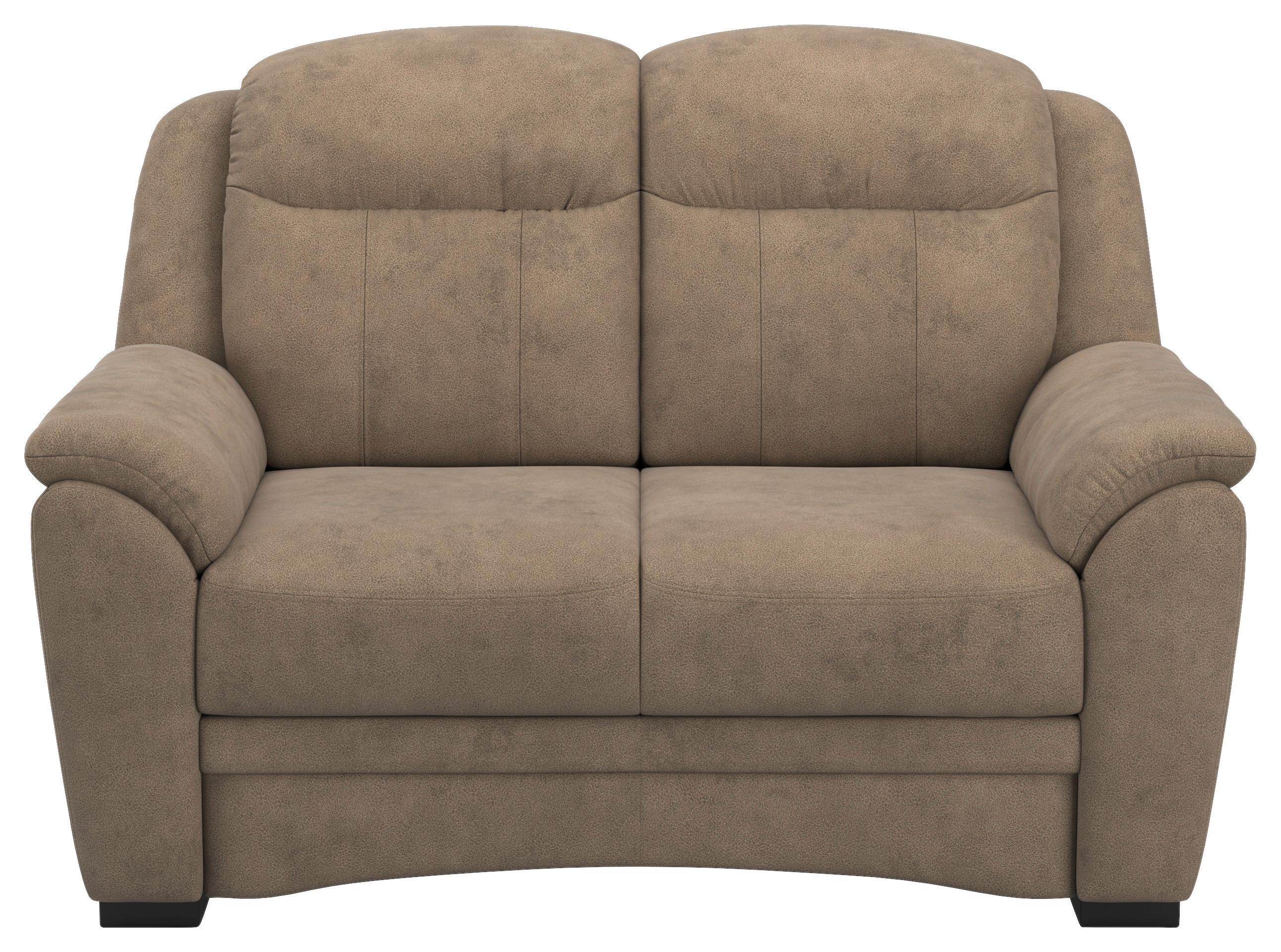 Dvojmiestna pohovka BRUNO 2, tmavobéžová - čierna/béžová, Konventionell, textil/plast (142/99/99cm)