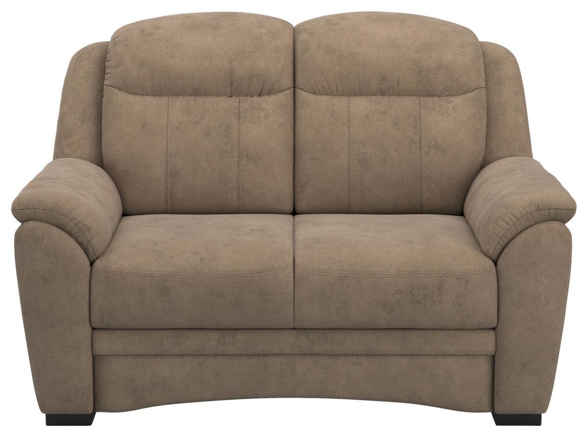 Dvoumístná pohovka BRUNO 2, tmavě béžová - černá/béžová, Konvenční, textil/plast (142/99/99cm)