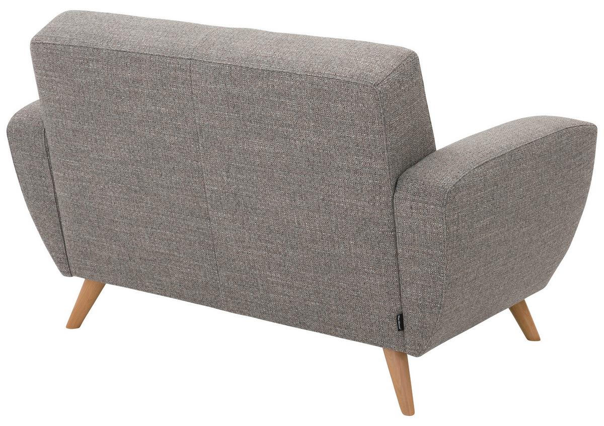 2-sitzer-sofa Jerry Rücken Echt, Grau - Naturfarben/Grau, Design, Textil (136/85/82cm) - Max Winzer