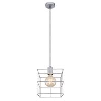 Hängeleuchte H: 150 cm 1-Flammig - Zinkfarben, Design, Metall (20/20/150cm) - Globo