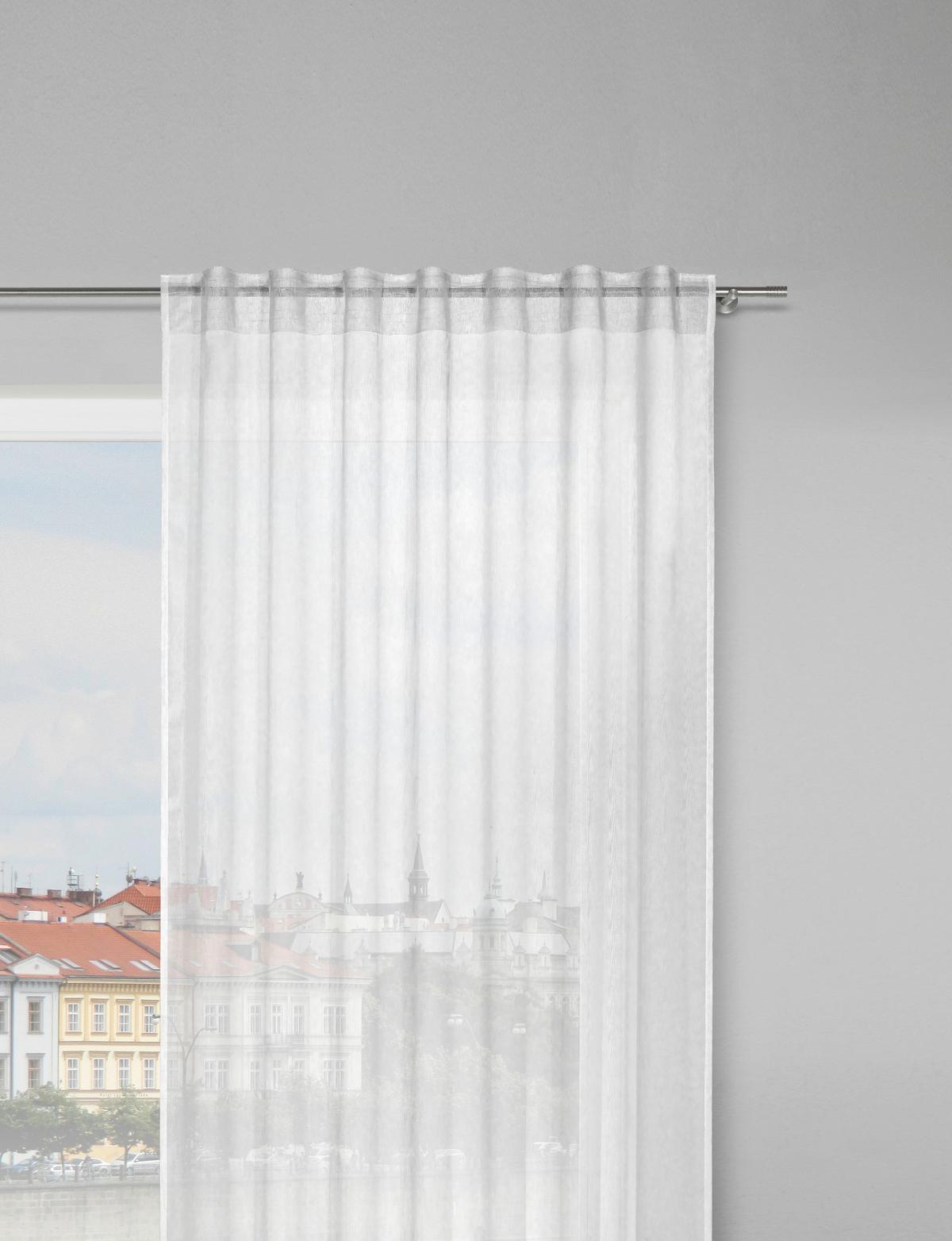 HOTOVÝ ZÁVES Rita, 140/245 cm - biela, textil (140/245cm) - Modern Living