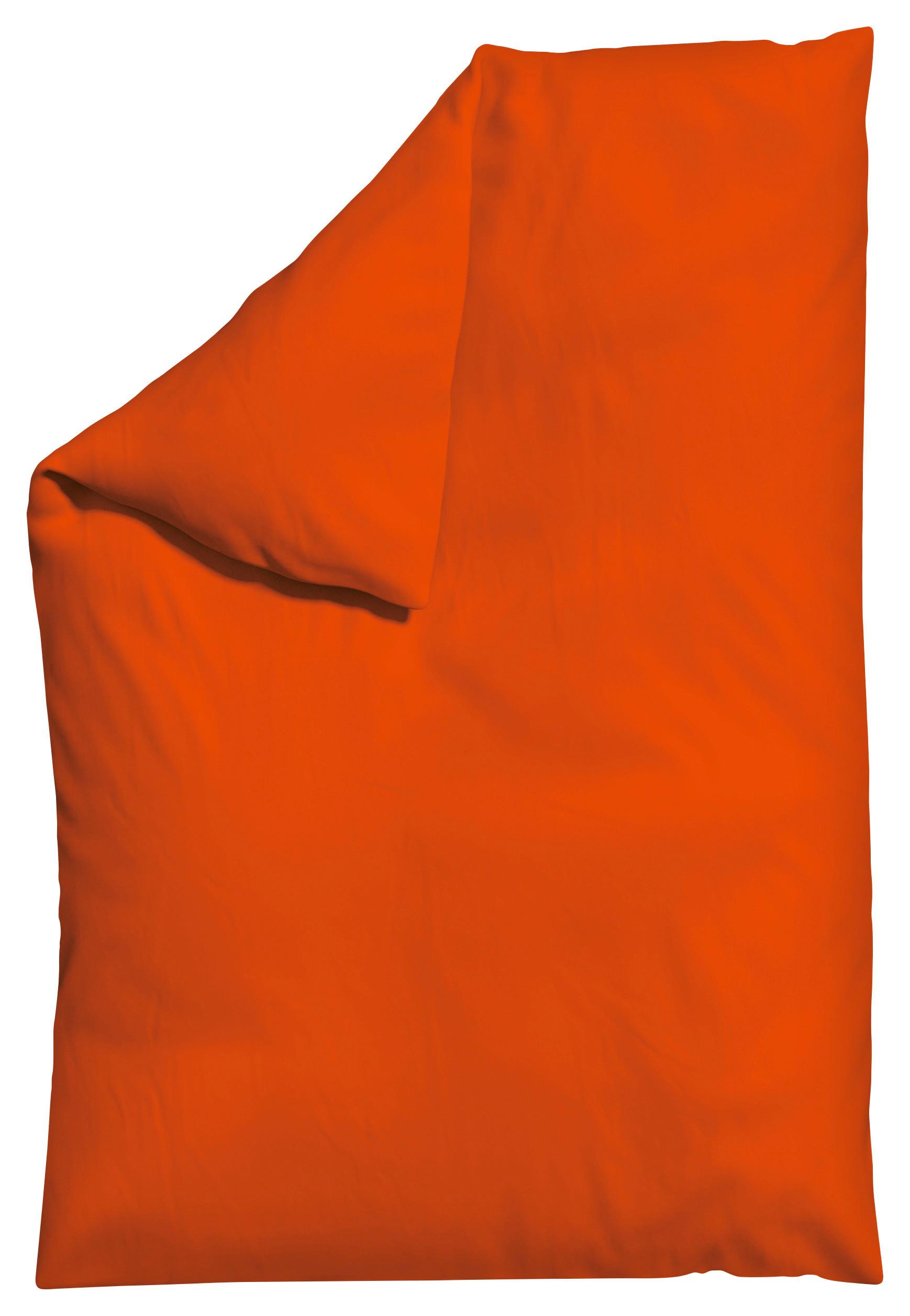 Bettdeckenbezug Knitted Jersey 135-140x200cm Dunkelorange - Dunkelorange, Basics, Textil (135-140/200cm) - Schlafgut