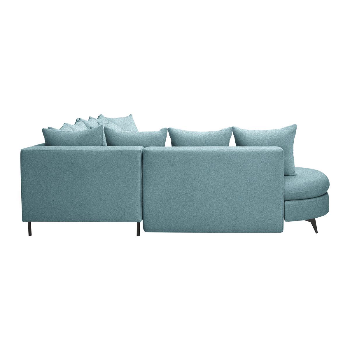 Rohová sedačka AXEL, levá, modrá žinylka - modrá/černá, Moderní, kov/textil (250/291cm) - Mömax