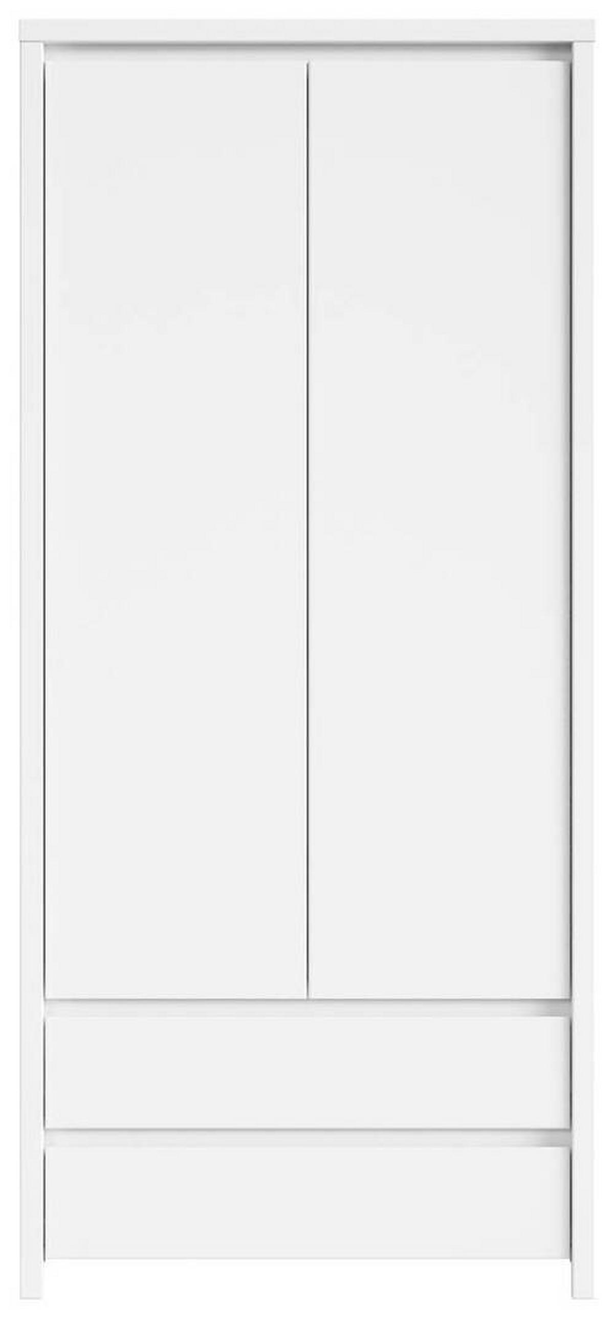Drehtürenschrank 90cm Kaspian Weiß - Weiß, MODERN, Holzwerkstoff (90/200,5/55,5cm) - MID.YOU