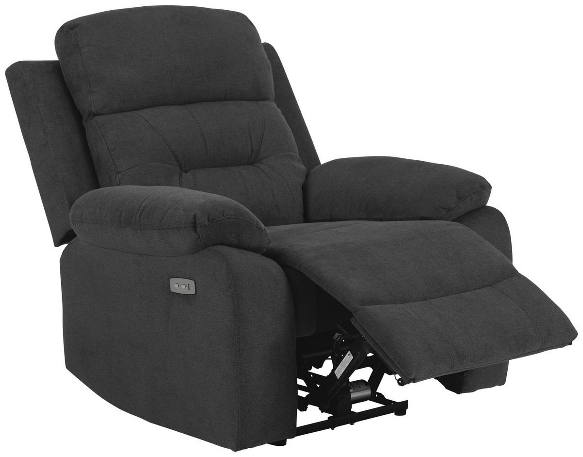 Fernsehsessel Vansbro - Dunkelgrau/Schwarz, KONVENTIONELL, Textil (92/98/96cm) - MID.YOU