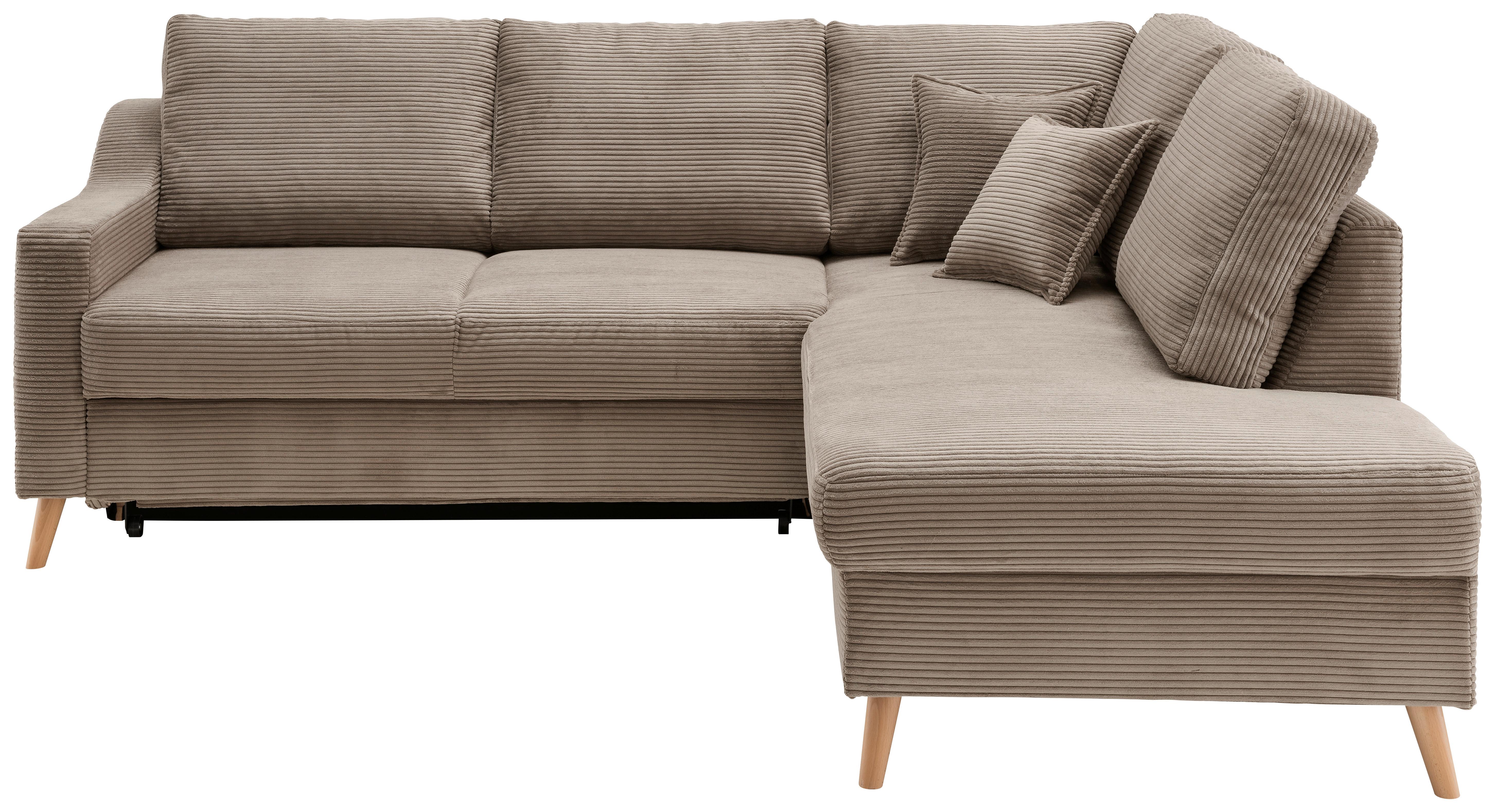 Ecksofa Valentina Graubraun S: 230x200 Cm - Graubraun/Naturfarben, MODERN, Textil (230/200cm) - Livetastic