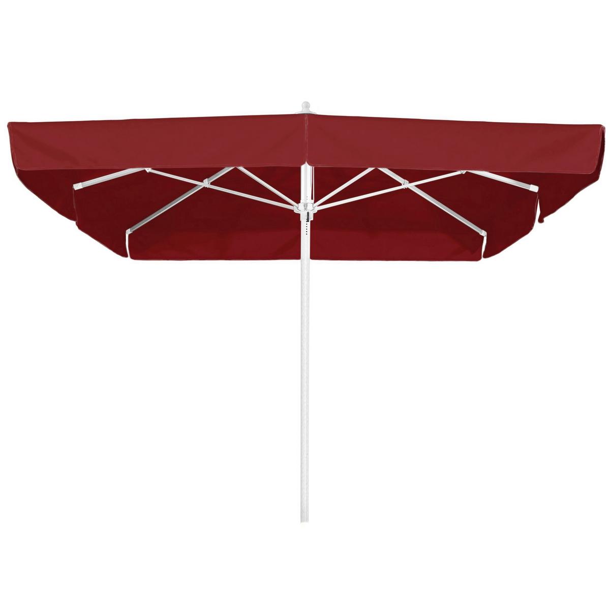 Ampelschirm Quadro LxBxH: 300x295x300 cm Bordeaux - Bordeaux/Silberfarben, Basics, Textil/Metall (300/295/300cm) - Schneider