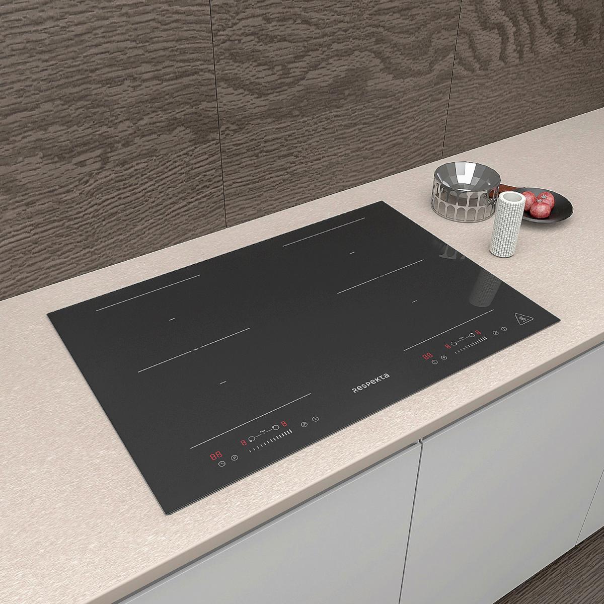 Einbauherd-set B: 59,5 Cm Induktion/ Autark - Schwarz, Trend, Glas/Metall (59,5/59,9/56,5cm) - Respekta