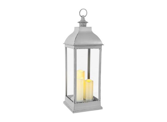 Lucerna Manuela - S 3 Led Svíčkami - šedá, Konvenční, umělá hmota (24/71/24cm) - Mömax modern living Lucerna Manuela - S 3 Led Svíčkami - šedá, Konvenční, umělá hmota (24/71/24cm) - Mömax modern living