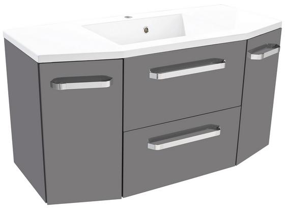 Waschtischunterschrank Santo - Anthrazit/Weiß, KONVENTIONELL, Holzwerkstoff/Stein (110/53/44,5cm) Waschtischunterschrank Santo - Anthrazit/Weiß, KONVENTIONELL, Holzwerkstoff/Stein (110/53/44,5cm)