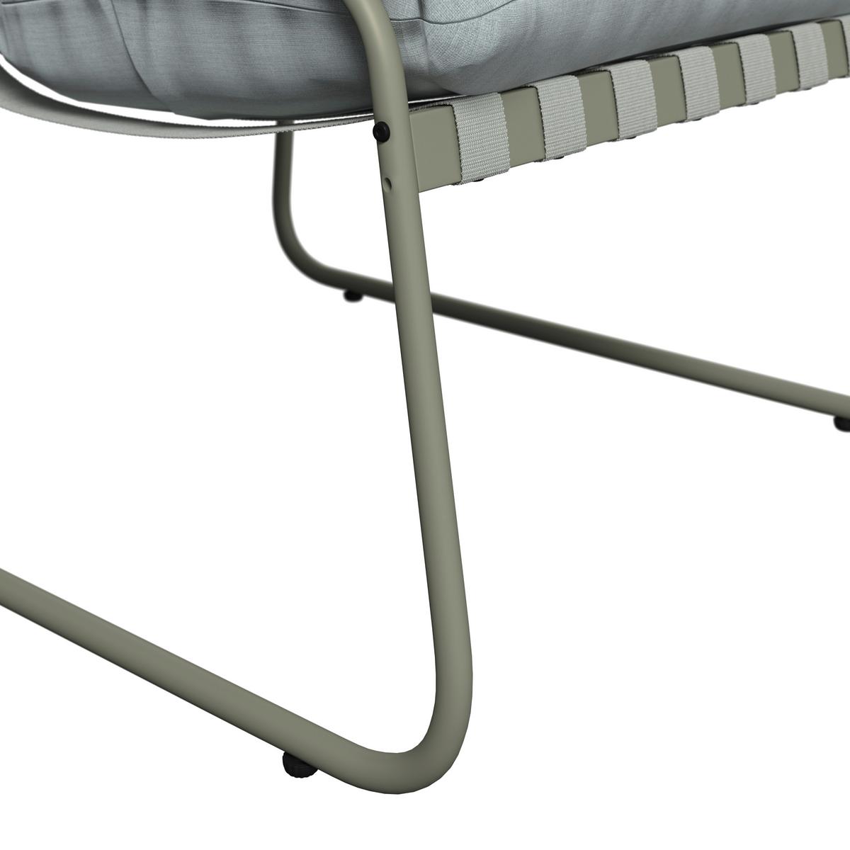 Loungegarnitur Miami - Beige/Grau, MODERN, Glas/Textil (128/62/82cm) - Beldano