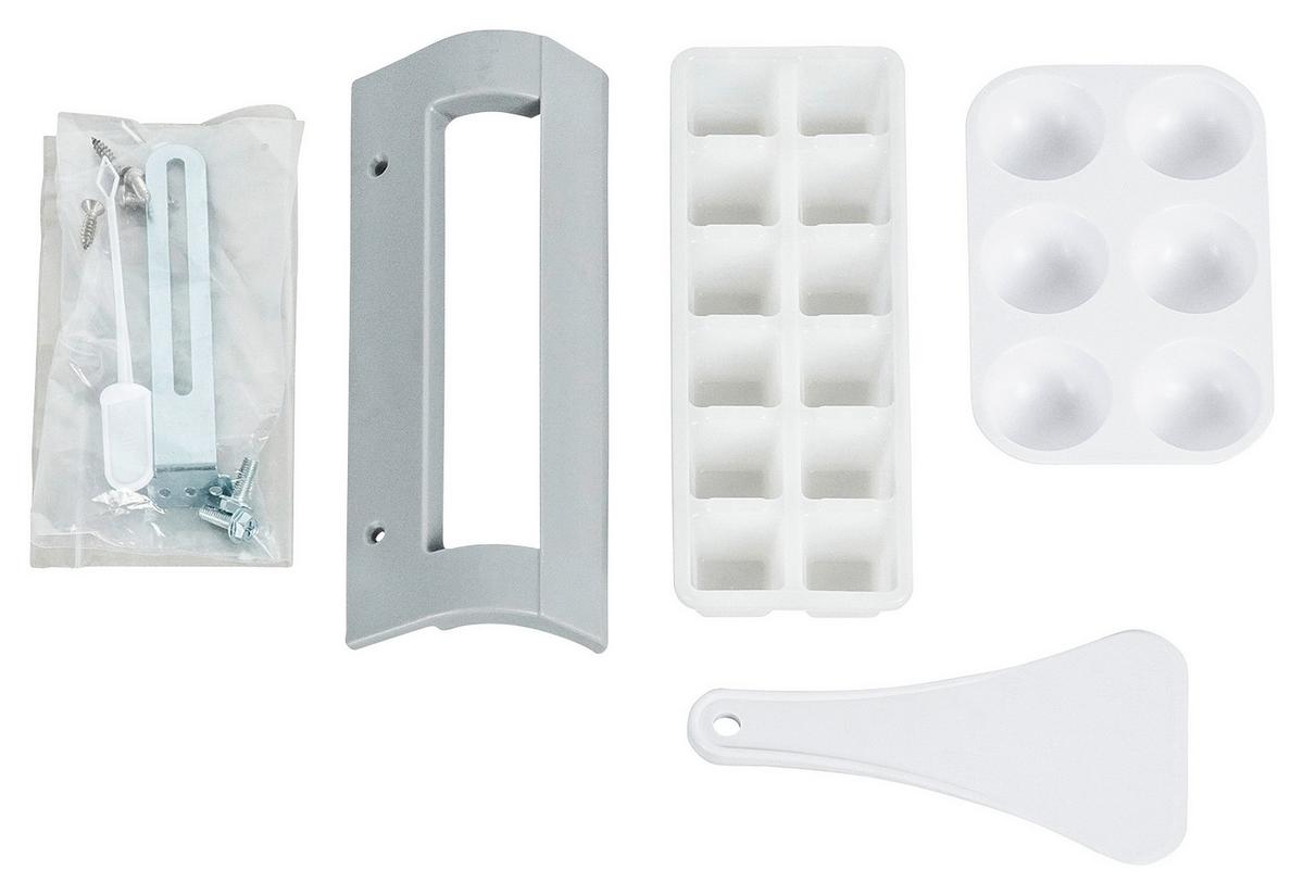 Küchenzeile Economy M. Geräten 180 Cm Weiß/beton Dekor Modern - Hellgrau/Weiß, MODERN, Holzwerkstoff (180cm) - Respekta