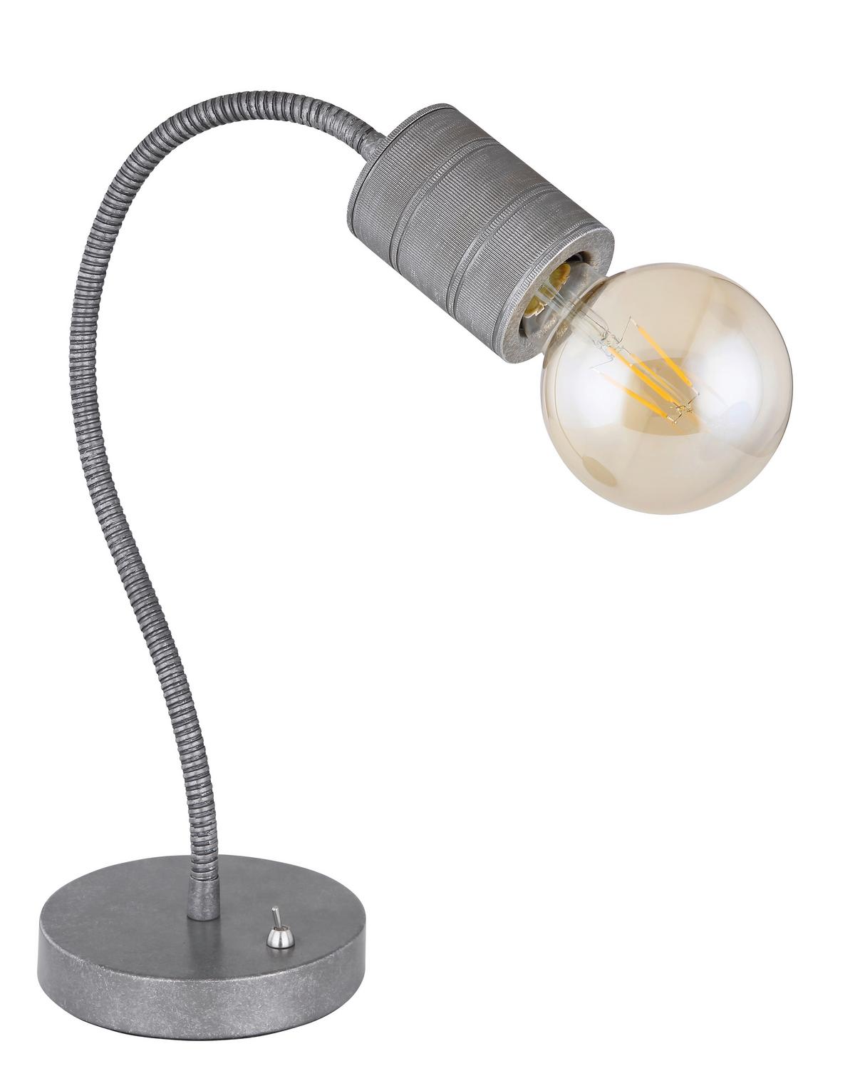 Tischleuchte 54036-1t - Silberfarben, Basics, Metall (26/14/59cm) - Globo