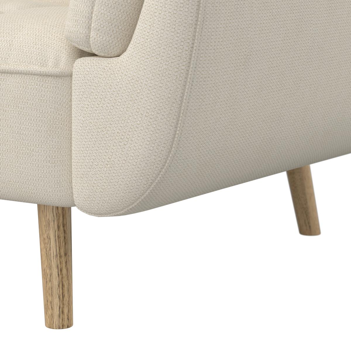 Rozkladacia pohovka CORA, krémová, max. 360 kg - krémová/prírodná farba, Modern, drevo/textil (214/92/81cm) - Bessagi Home