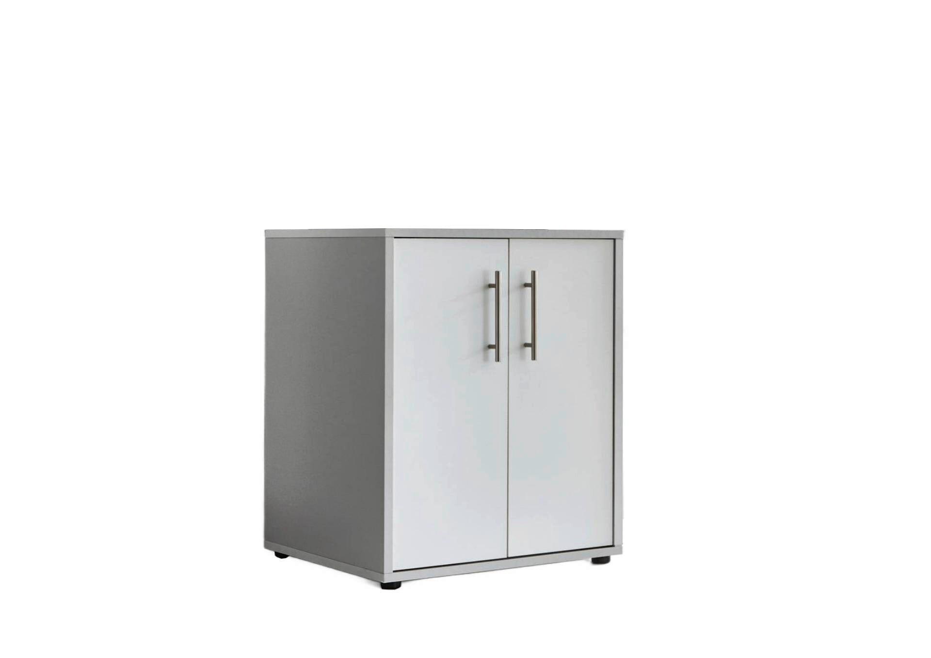 Aktenschrank Office Edition Weiß, Grau B: 54cm - Weiß/Grau, MODERN, Holzwerkstoff (54/74/50cm) - MID.YOU