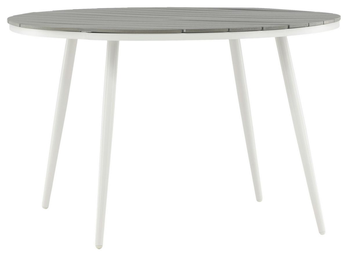 Gartentisch Break - Weiß/Grau, KONVENTIONELL, Kunststoff/Metall (120/120/74cm) - Gardenson