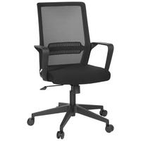 Bürostuhl Preston Schwarz - Schwarz, Basics, Kunststoff/Textil (58/110/52cm) - MID.YOU