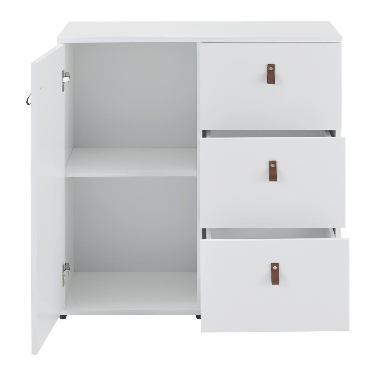 Komoda MICK - hnedá/čierna, Modern, kompozitné drevo/plast (80/79/40cm) - Modern Living