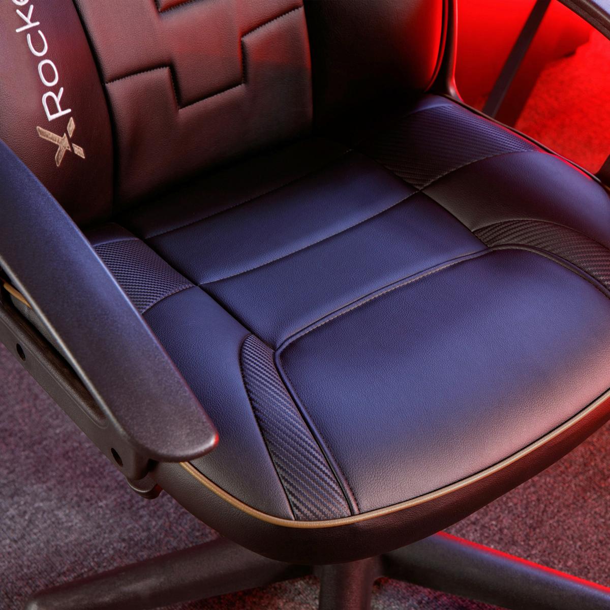 Gamingstuhl Saturn - Goldfarben/Schwarz, MODERN, Textil (57,5/107,5/44cm) - X Rocker