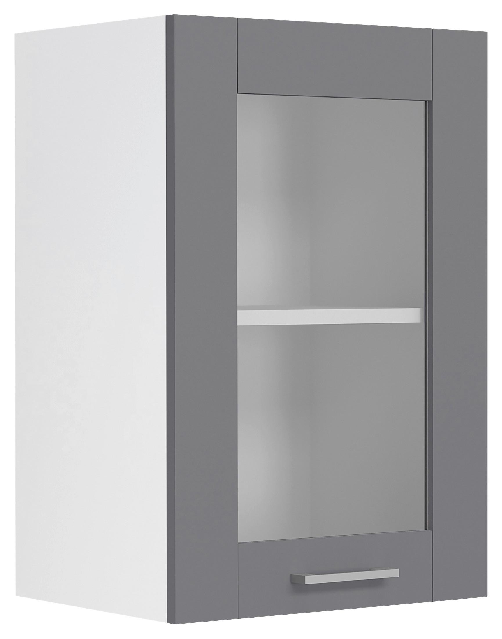 Küchenoberschrank Colura - Anthrazit/Weiß, Trend, Glas/Holzwerkstoff (40/60/31cm) - MID.YOU