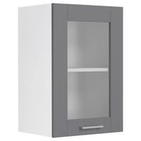 Küchenoberschrank Colura - Anthrazit/Weiß, Trend, Glas/Holzwerkstoff (40/60/31cm) - MID.YOU