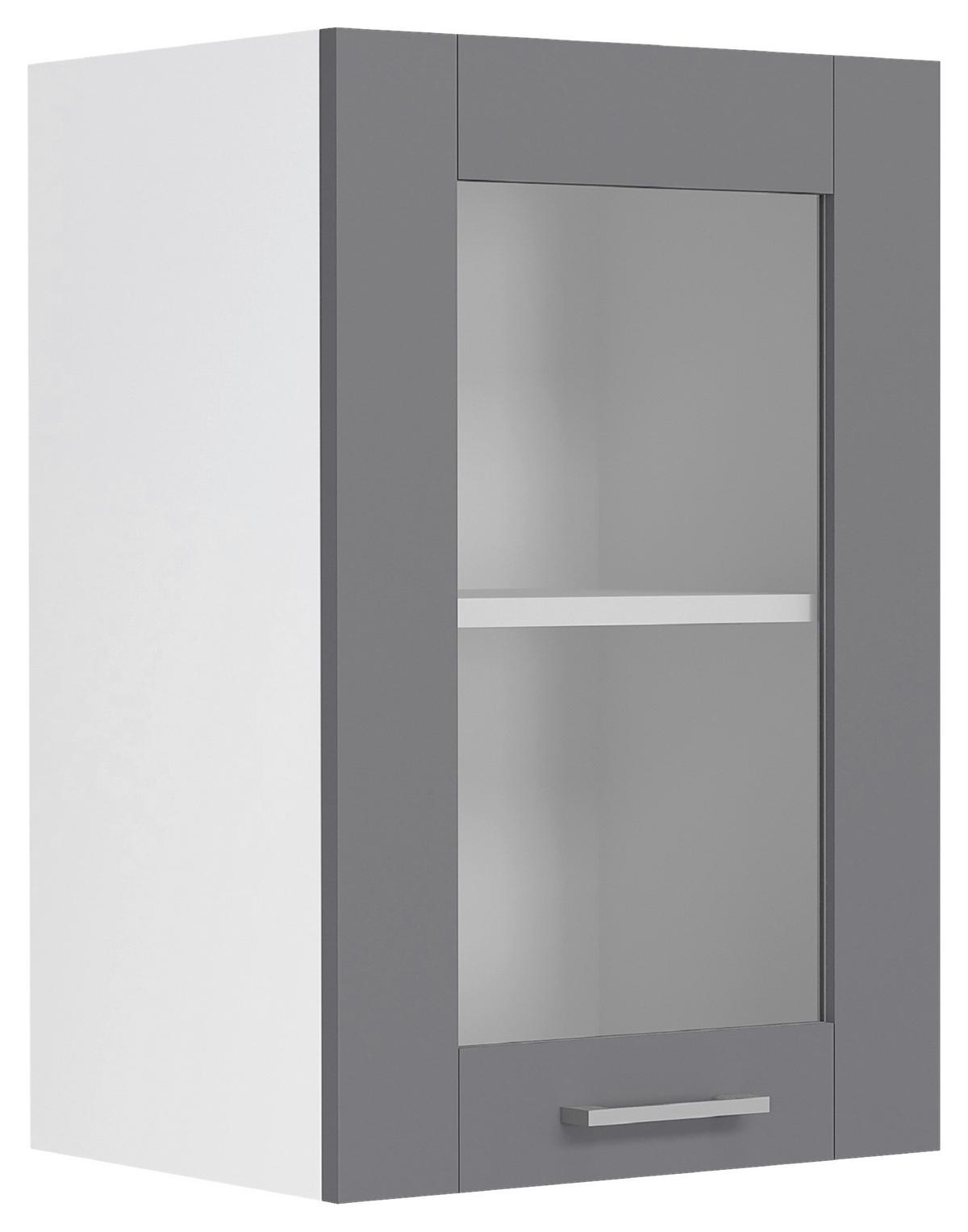 Küchenoberschrank Colura - Anthrazit/Weiß, Trend, Glas/Holzwerkstoff (40/60/31cm) - MID.YOU