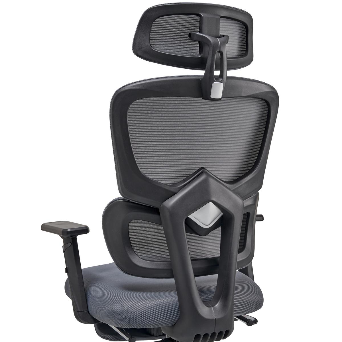 Drehstuhl Parma - Schwarz/Grau, MODERN, Kunststoff/Textil (65/115-123/68cm) - Livetastic