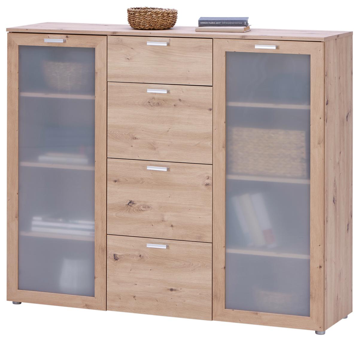 Kommode B: 135 Cm Xeno Artisan Eiche Dekor - MODERN, Holzwerkstoff (135/115/37cm)