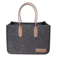 EINKAUFSTASCHE Sophie - Dunkelgrau/Braun, LIFESTYLE, Kunststoff/Textil (50/25/35cm) - Luca Bessoni