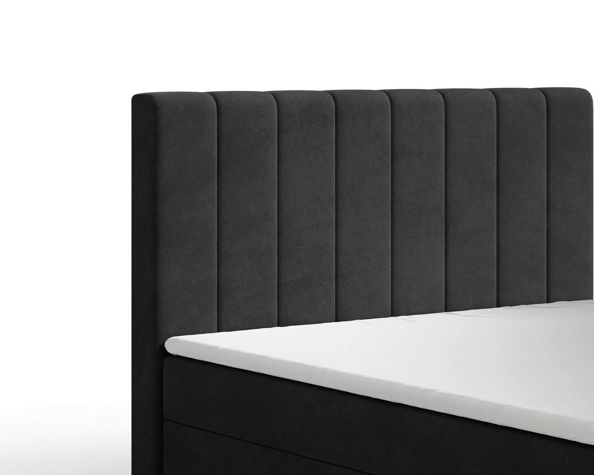 BOXBETT Lila Schwarz 160x200cm - Schwarz, MODERN, Holz/Kunststoff (160/200cm) - MID.YOU