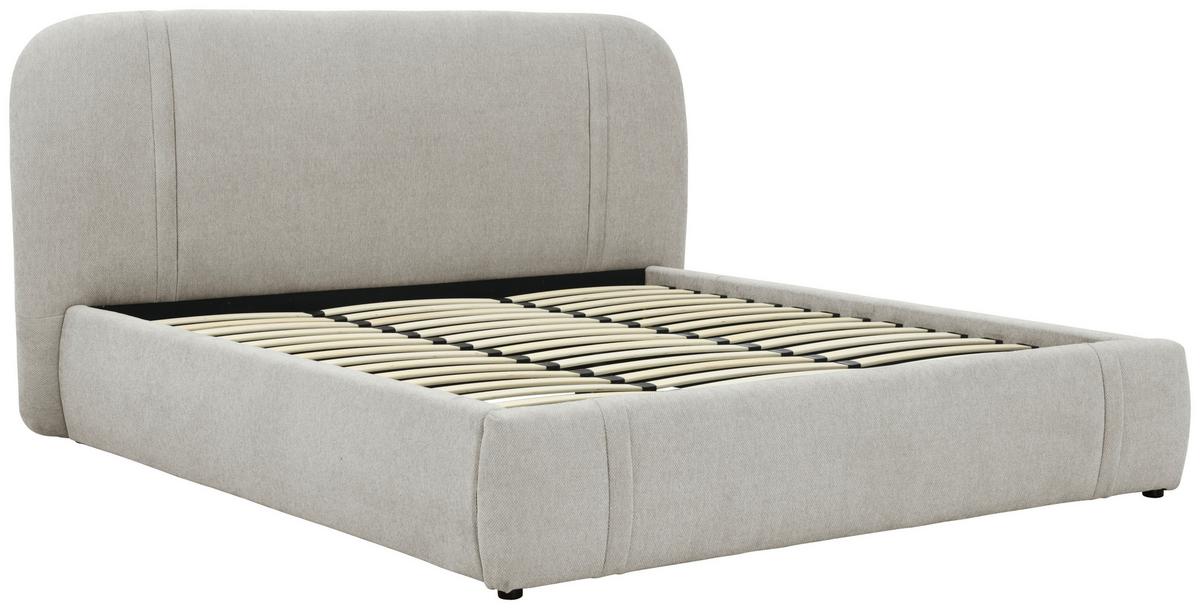 Polsterbett Leo Taupe B: 218 Cm - Taupe/Eichefarben, Design, Holz/Textil (218/114/224cm) - MID.YOU