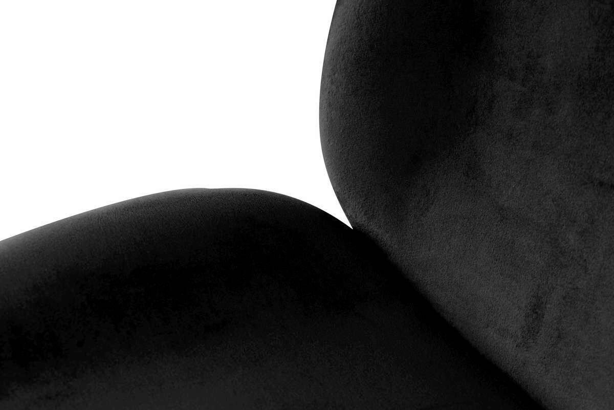 Sada stoličiek čierna - čierna/mosadzná, Modern, kov/plast (47/90/59cm)