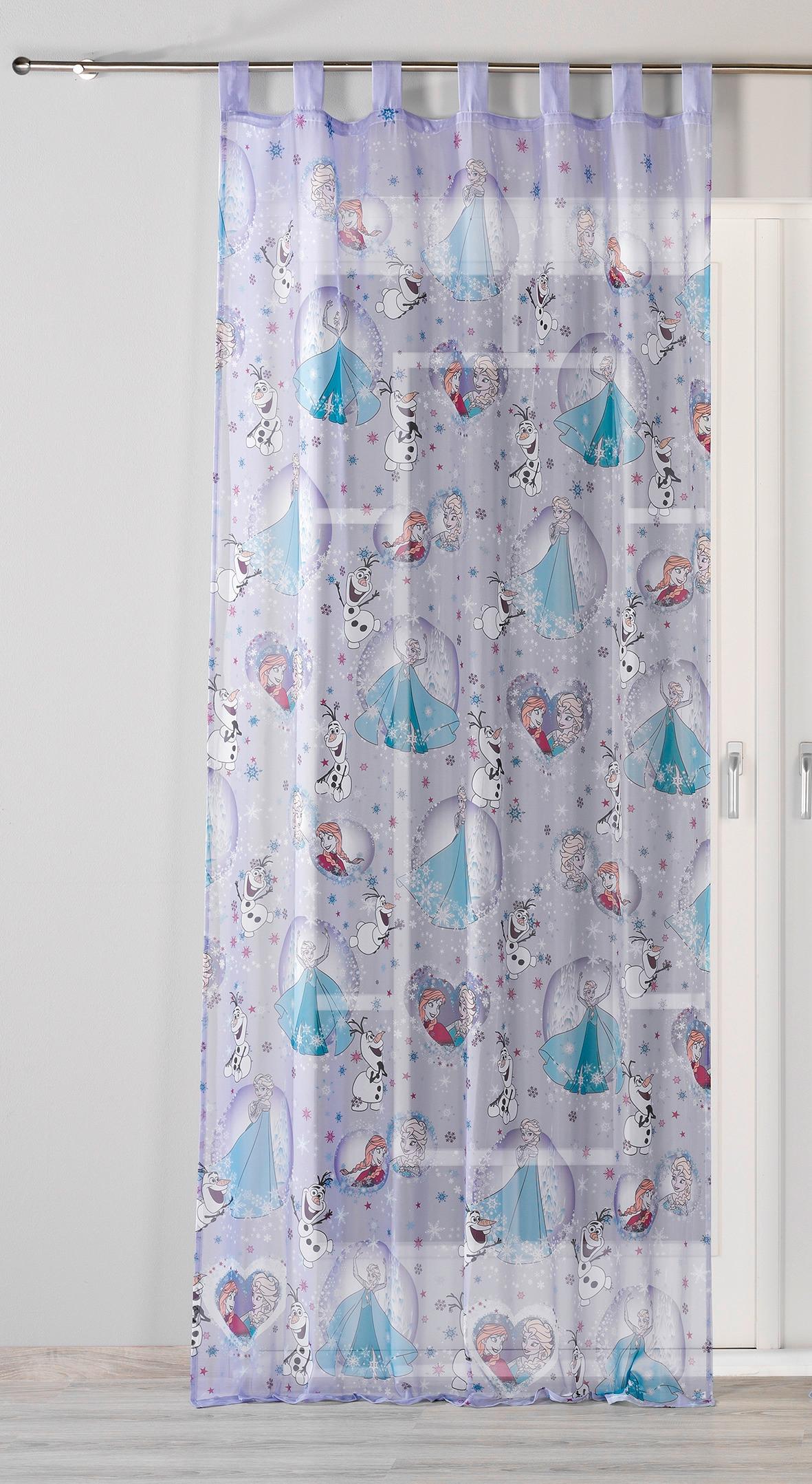 Vorhang Mit Schlaufen Frozen 140x250 Cm Hellblau - Hellblau, LIFESTYLE, Textil (140/250cm) - Disney