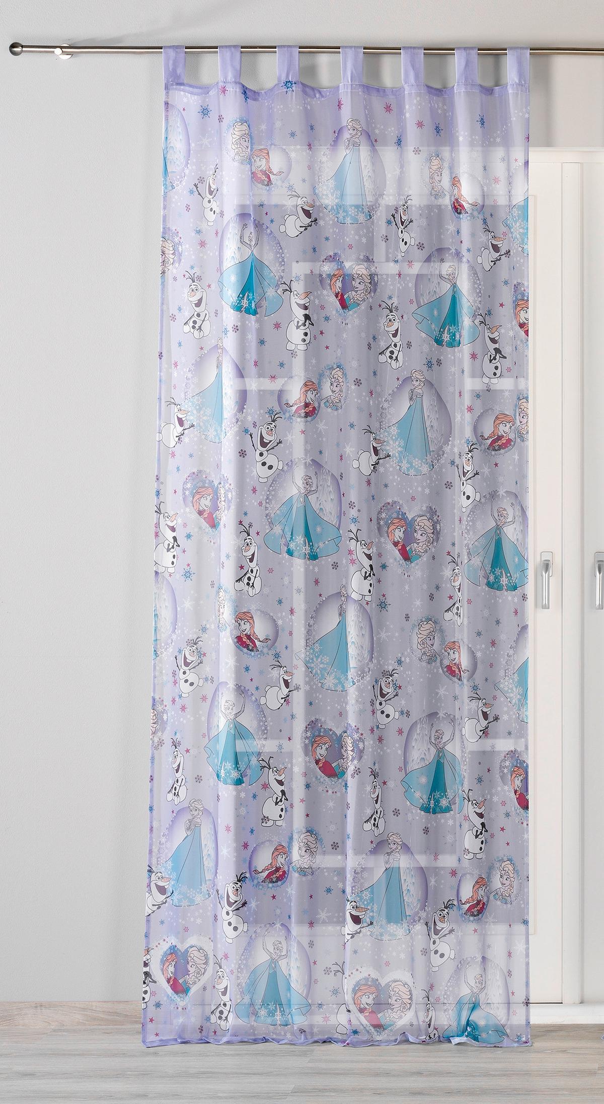 Vorhang Mit Schlaufen Frozen 140x250 Cm Hellblau - Hellblau, LIFESTYLE, Textil (140/250cm) - Disney