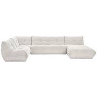 Wohnlandschaft Giselle Weiß Cord - Weiß, Trend, Textil (210/390/185cm) - Livetastic