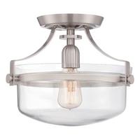 Deckenleuchte Qz-Penn-Station-F-Bn - Nickelfarben, Natur, Glas/Metall (33/26.7cm) - Elstead Lighting