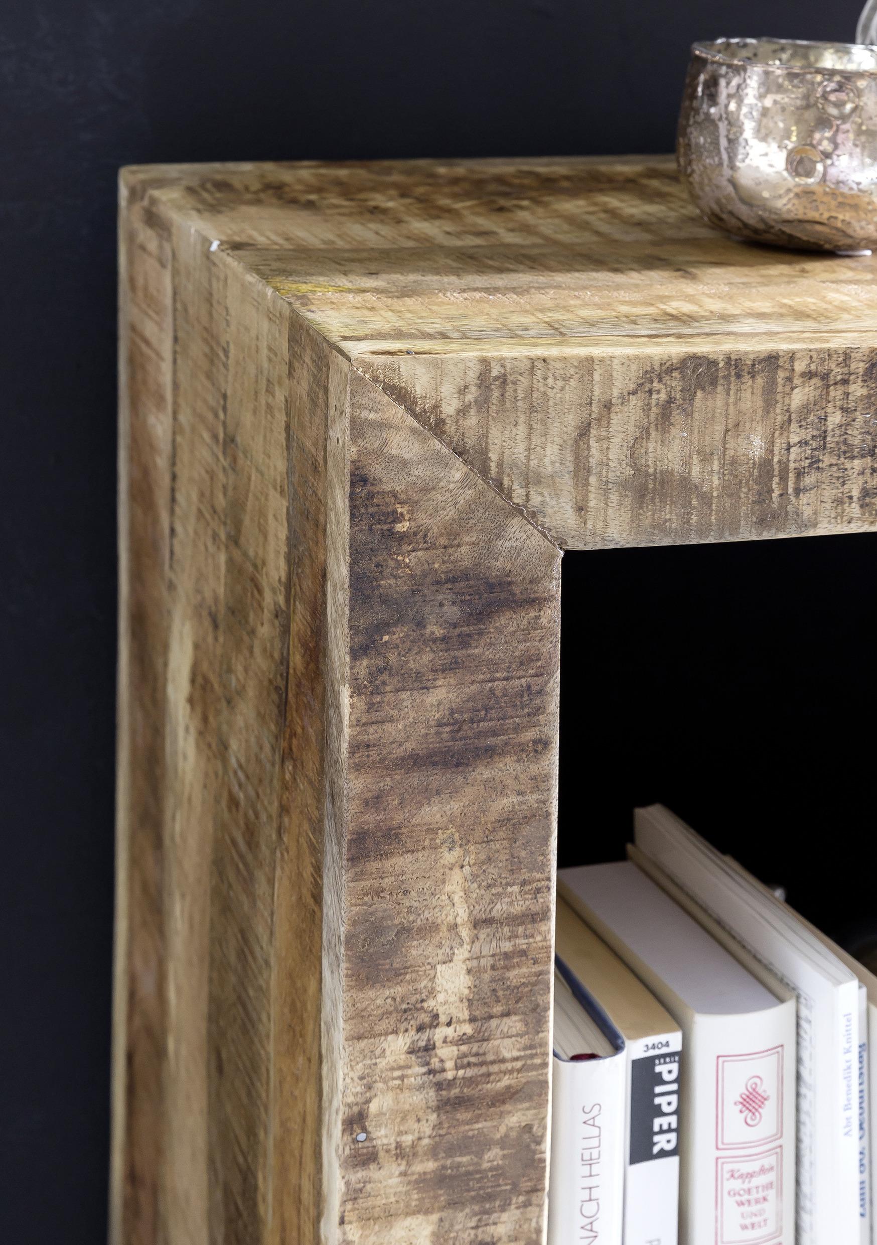 MID.YOU Standregal Massiv Rustica 45 cm Braun