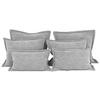 Zierkissenset Chenille Grau 6-Teilig - Grau, MODERN, Textil (70-50/60-25/10cm) - MID.YOU