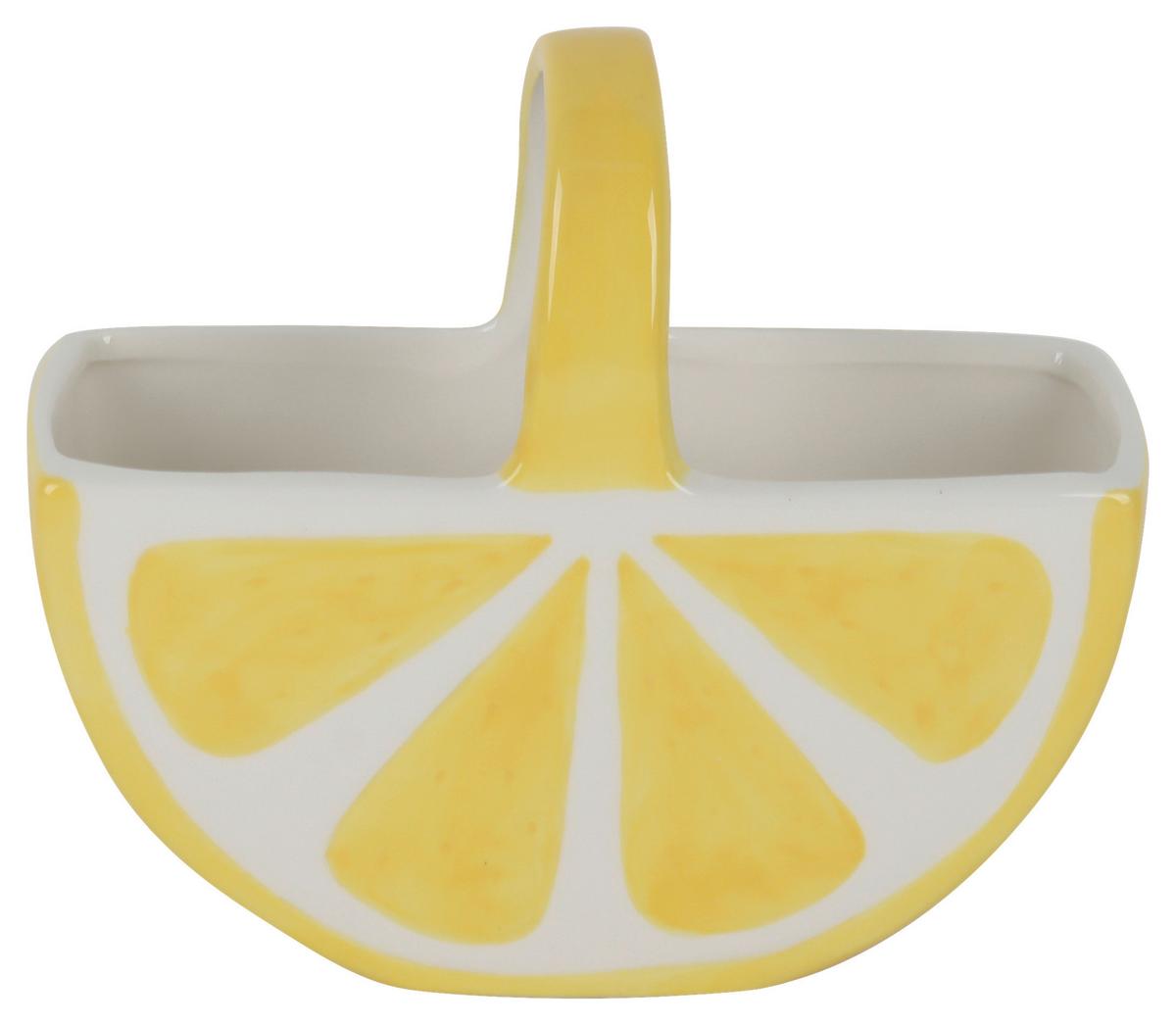 Dekoračná miska HELGA - biela/svetložltá, keramika (16/13,5/6,8cm) - Mömax