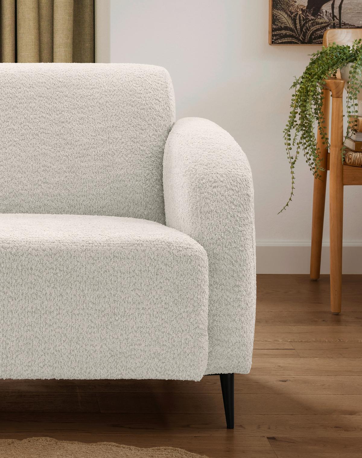 2-Sitzer-Sofa Marone Weiß B: 140cm - Schwarz/Weiß, MODERN, Textil (140/76/90cm) - Livetastic