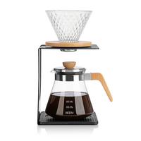 French Press Pour Over Set inkl. Kaffeefilter, Glaskanne - Schwarz, Basics, Glas (14/26,5/19cm) - Beem
