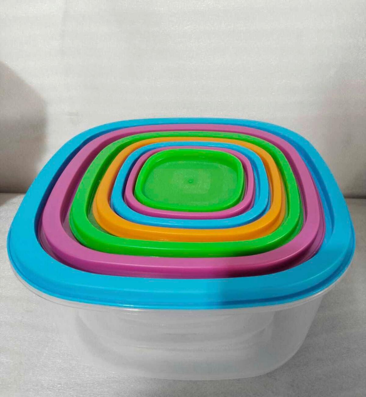 VORRATSDOSENSET PAULA - Klar/Multicolor, KONVENTIONELL, Kunststoff - Luca Bessoni