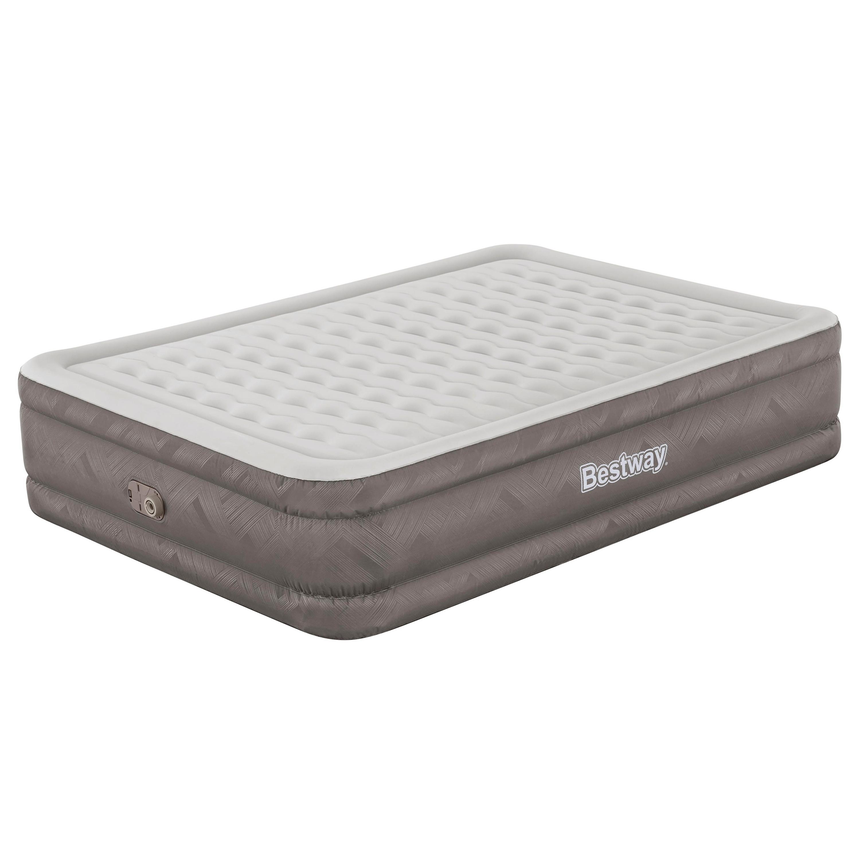 Luftbett Nicole 203x152x46 Cm Bis 350kg, Inkl. Pumpe - Braun/Grau, KONVENTIONELL, Kunststoff/Metall (203cm) - Bestway