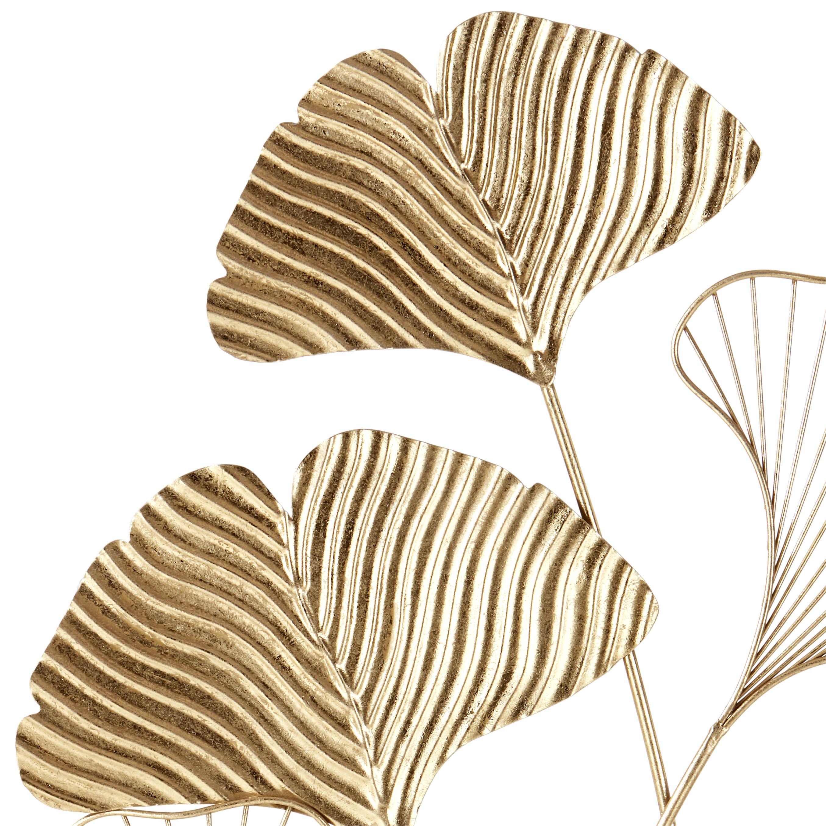Wanddeko Cajetan Blätter Gold 57x79 cm - Goldfarben, Basics, Metall (57/79cm) - Luca Bessoni