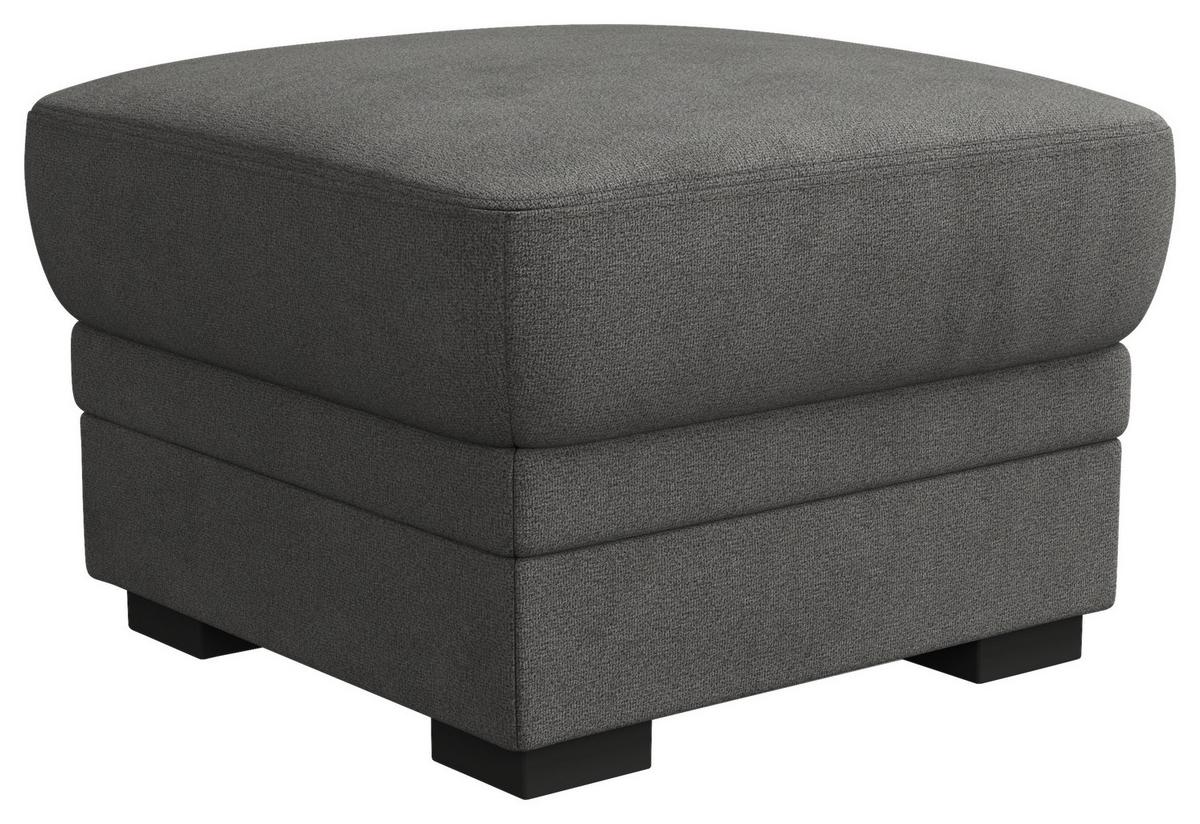 Taburetka MARCUS, antracitová ženilka - čierna/antracitová, Basics, textil/plast (68/45/68cm) - MID.YOU