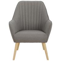 Armlehnstuhl Juno - Taupe/Naturfarben, MODERN, Holz/Textil (71/85.5/67cm) - P & B