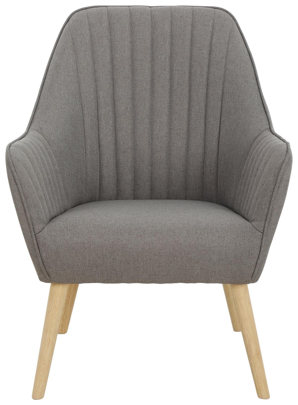 Armlehnstuhl Juno - Taupe/Naturfarben, MODERN, Holz/Textil (71/85.5/67cm) - P & B