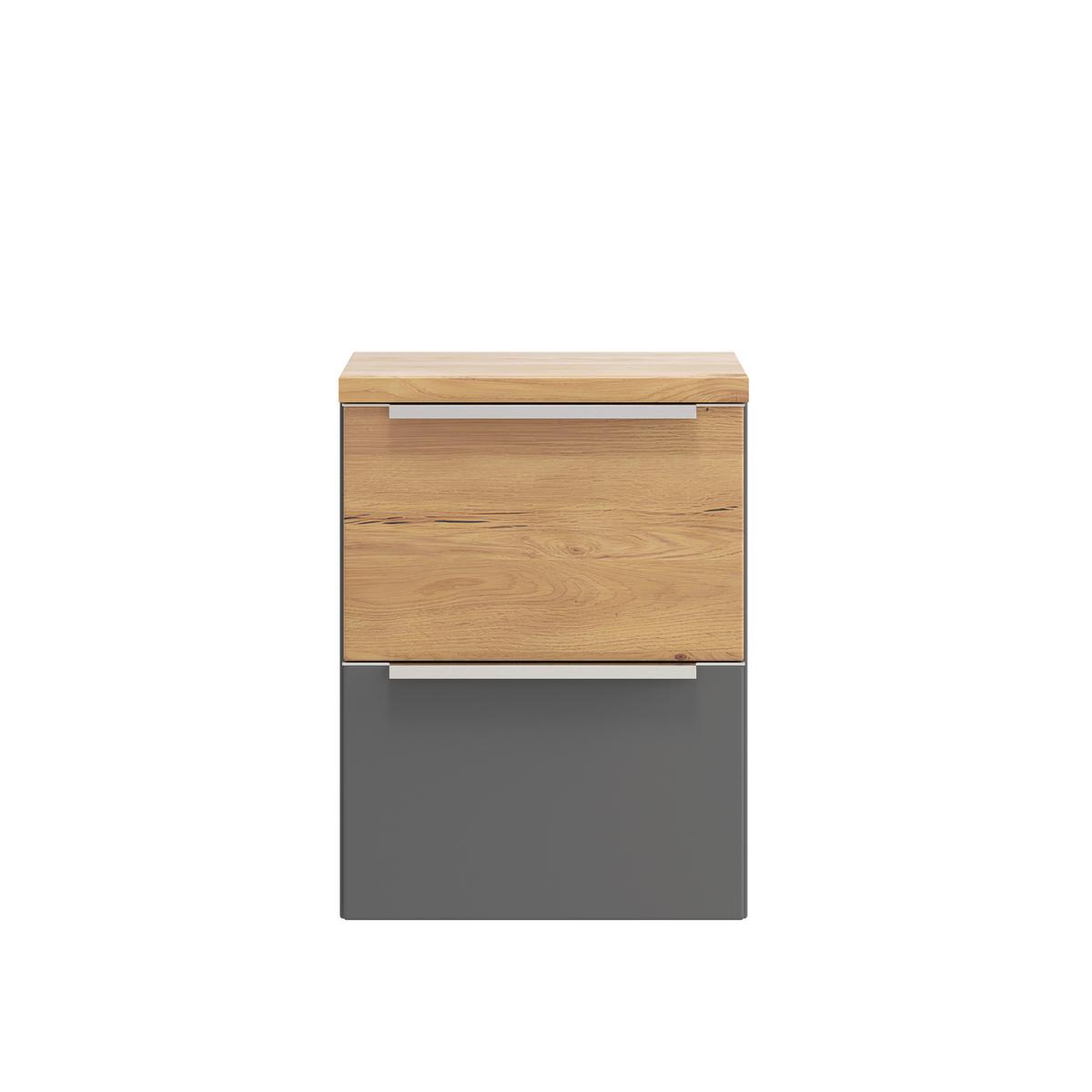 UNTERSCHRANK Verona Grau/Wildeiche B: 40cm - Wildeiche/Grau, Trend, Holzwerkstoff (40/54/35cm) - Held